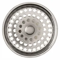 KOHLER Strainer: 4 1/2 in Overall Dia, 1 1/4 in Overall Ht, Stainless Steel, Satin, Silver, Drop-In (MPN GP41398-VS)