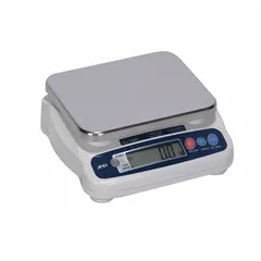 This food scale from A&D WEIGHING features a 9 1/8 x 7 1/2 inch weighing surface and 4 inch overall height. Readability is 0.002 lb, 1 g, or 0.1 oz. Suitable for portion control and ingredient measurement in commercial kitchens and food preparation areas. Not IP rated; intended for dry indoor environments.