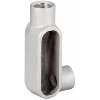 Conduit Outlet Body: Aluminum, 2 1/2 in Trade Size, LR Body, 131 cu in Body Capacity, Threaded Hub (MPN LR77SA)