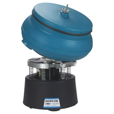 RAYTECH Vibratory Tumbler: 0.75 cu ft Capacity - Tilting Adjustable-Amplitude Vibratory Tumbler Finishing Systems