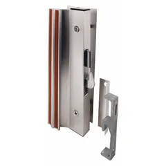 This PRIME-LINE recessed handle is designed for sliding doors, providing a flush-mount locking solution. It measures 7 3/16 inches in height and 3/4 inches in width. Suitable for applications where space efficiency and secure door control are required.