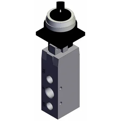 Katup Mekanis SMC: Seri VFM300, Aktuator Putar 2 Posisi, 5 Port, 1/4 in BSPT - VFM Series Manual Air Control Valves