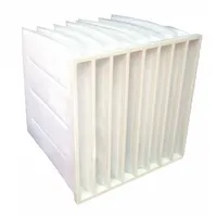 Pocket Air Filter: 24 in x 24 in x 24 in, MERV 11, White, Synthetic, 8 Pockets