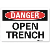 Danger Sign: Reflective Sheeting, Adhesive Sign Mounting, 7 in x 10 in Nominal Sign Size (MPN U3-1885-RD_10X7)