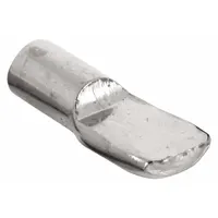 Shelf Support: 5/16 in Wd, 7/8 in Lg, 1/4 in Ht, 25 lb Capacity, Steel, Gray, 8 PK (MPN U 10163)