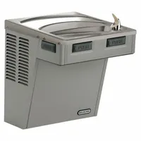 ELKAY Drinking Fountain: On-Wall, 20 5/8 in Ht, Front Pushbar/Side Pushbar, 8 gph @ 50°F, Gray (MPN EMABF8L)