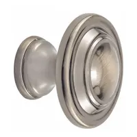 PRIME-LINE Closet Door Pull Knob: Brown, Zinc, Brass Plated, 1 3/8 in Projection (MPN N 7370)