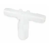 Barbed Tee: 1/2 in Pipe x 1/2 in ID x 1/2 in ID Fitting Size, Barbed/Threaded, PVDF, 5 PK (MPN T8-8NK)