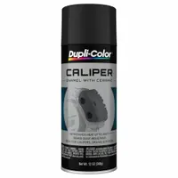 This high heat enamel is formulated for metal surfaces such as brake calipers, drums, and rotors. It provides a matte black finish with a smooth, no-texture surface. The paint covers 12 to 15 sq ft and is compatible with metal, water, and ceramic materials