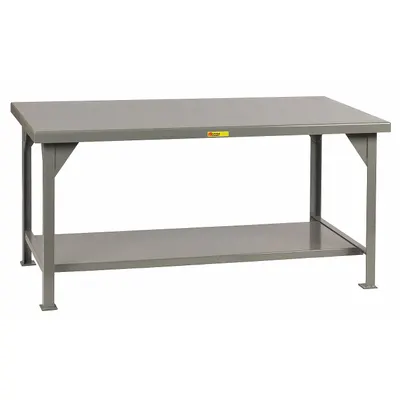 LITTLE GIANT Meja Kerja: Tinggi Tetap, Baja, 60 in x 30 in, Kapasitas Beban Keseluruhan 10.000 lb - Workbenches with Lower Shelves