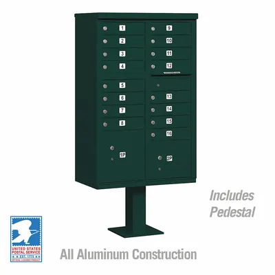 SALSBURY INDUSTRIES Unit Kotak Kluster: CBU, 18 Pintu, Horizontal, 62 in T x 30 1/2 in L x 18 in D - Multi-Unit Mailboxes