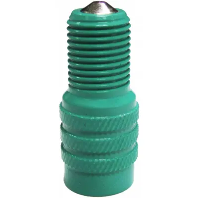 Tutup Katup HALTEC: Tutup Katup Ban, Segel Ganda, Bulat, Hijau, Panjang Keseluruhan 1 in - Tire Valve Caps
