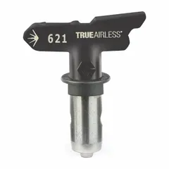 Airless spray gun tip with 0.021 in orifice for applying paints and primers. Black finish. Includes a replacement single seal. Compatible with ProX19 Cart and model 262800.