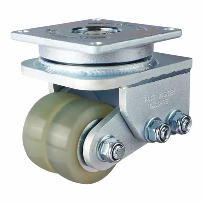 Roda Kasar Pelat FOOT MASTER: Putar, Poliuretan, Diameter Roda 75 mm, Lebar Roda 30 mm - Shock-Absorbing AGV & AMR Plate Casters