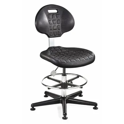 BEVCO Kursi Tugas Ruang Bersih: Poliuretan, Tanpa Lengan, Rentang Tinggi 19 1/2 in hingga 26 1/2 in - Polyurethane ESD & Cleanroom Chairs