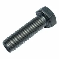 Hex Head Cap Screw: Titanium, Grade 2, Plain, 3/8"-16, UNC, 1 1/4 in lg, Fully Threaded, Inch (MPN 0107189)