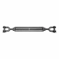 KEN FORGING Clevis and Clevis Turnbuckle: 5/8"-11 Thread Size, Carbon Steel, Galvanized, UNC (MPN TB107-3-J-J-HDG)