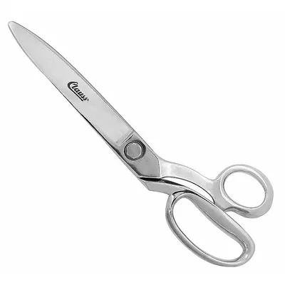 CLAUSS Gunting: Kanan, 12 in Overall Lg, Lurus, Baja, Runcing, Perak - All-Metal Offset Scissors