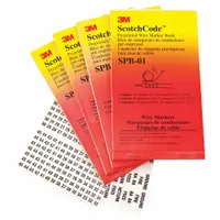 3M Wire Marker Book: 1/2/3/A/B/C/L1/L2/L3/T1/T2/T3, Black on White, 450 Labels, 32°F to 150°F, 5 PK (MPN SPB-09)