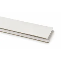 White food-grade multi-ply conveyor belting, 8 inches wide with a 5/32 inch thickness. Cut to length with a 15-foot minimum order. Designed for staple-style Alligator lacing. Suitable for light to medium-duty conveying of packaged or unpackaged food products in sanitary environments