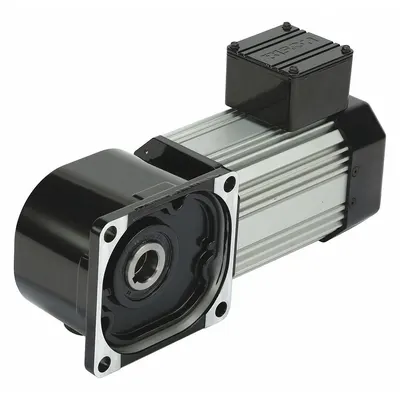 BISON AC Gearmotor: Right Angle, Hollow, 3-Phase, TEFC, 7 RPM, 900 in-lb Max Torque - Hollow Shaft Right Angle AC Gearmotors