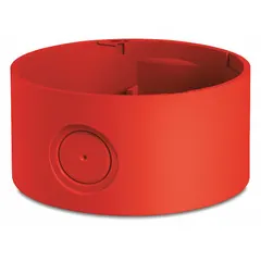 Red surface-mount warning light base for use with SLM300/350 series lights. Provides a secure mounting foundation for compatible warning light systems in industrial safety applications.