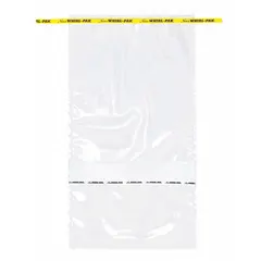 Clear, sterile sampling bag with 123 fl oz (3.64 L) capacity. Write-On style for labeling. Meets USDA standards. Used for collecting, storing, and transporting liquid or semi-solid samples in laboratory, food processing, and agricultural applications.