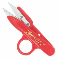CLAUSS Thread Clip Snip: Ambidextrous, 5 in Overall Lg, Straight, Stainless Steel, Pointed, Red (MPN 33070)