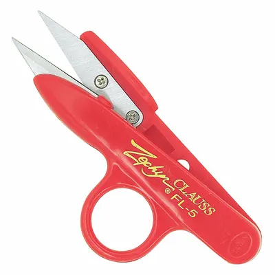 CLAUSS Gunting Klip Benang: Ambidextrous, 5 in Panjang Keseluruhan, Lurus, Baja Tahan Karat - Compact Scissors