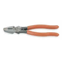 Linemans Plier: Flat, 9 3/8 in Overall Lg, 1 5/8 in Jaw Lg, 1 1/4 in Jaw Wd, 5/8 in Jaw Thick (MPN HD213-9NE)