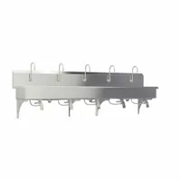 SANI-LAV Wash Station: 5 Stations, 8 in Bowl Dp, 97 in Bowl Lg, 16 1/2 in Bowl Wd, Faucet Included (MPN 510W1)