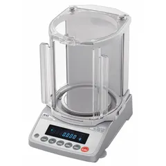 This precision lab balance offers 122 g capacity with 0.001 g readability and repeatability. It features a VFD display and an ABS housing. Suitable for weighing small samples in laboratory, pharmaceutical, and quality control applications.