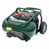 ROLAIR Portable Air Compressor: Quiet, Oil Free, 5.5 gal, Hot Dog, 2 hp, 5 cfm @ 90 psi, 120V AC (MPN FCOL22LS6)
