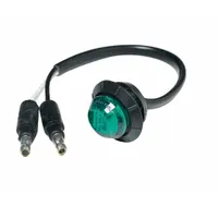 MAXXIMA Cargo Light: Courtesy Light, LED, Green, Round, 12.8V DC, Wire Leads, 3/4 in Overall Lg (MPN M09300G)