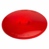 GROTE Replacement Lens: Round, Stop, Turn, Tail Light, 7/16 in Wd - Vehicle Lighting, Acrylic, Red (MPN 90012)