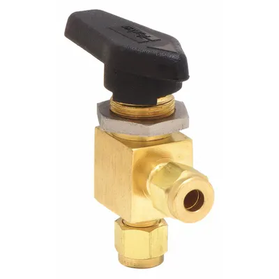 PARKER Katup Bola Dua Arah Manual: 1/4 in, Kuningan, Lurus, Kompresi x Kompresi - Brass Instrumentation Ball Valves