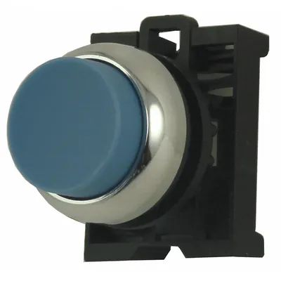EATON Tombol Dorong Diperpanjang: Biru, Ukuran Pemasangan 22 mm, Logam - Extended-Length Push-Button Operators