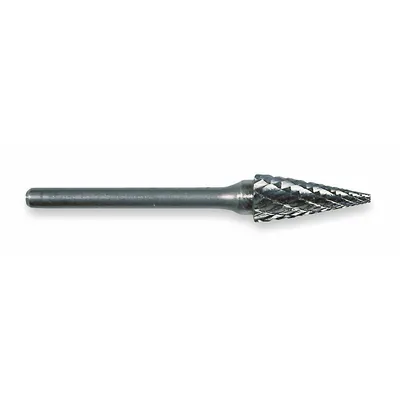 Bur Karbida WIDIA METAL REMOVAL: Kerucut Ujung Runcing, SM-5, Potongan Ganda, Kepala 1/2" x 7/8" - Double-Cut Pointed-End Cone Burs