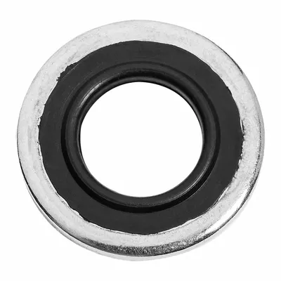 Ring Segel Terikat: 1 in Ukuran Sekrup, 18-8, Baja Tahan Karat, Segel FKM, 0.988 in Diameter Dalam - Sealing Washers with Rubber-Bonded Inner Diameter