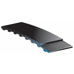 Closed-loop timing belt with trapezoidal tooth profile, 0.2 in pitch, 3/8 in top width, 73 teeth, and neoprene construction. Suitable for synchronous power transmission in light-duty drives, conveyors, and automation systems requiring precise positioning and slip-free operation.
