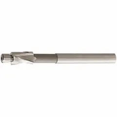 Oversized built-in-pilot counterbore with 1/64" oversize for clearance. 31/32 in bore diameter, 0.641 in pilot diameter. Used in industrial machining to create flat-bottomed recesses for 5/8" screw heads in metalworking and tool-and-die operations.