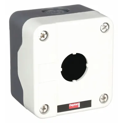 Dayton Kotak Tombol Tekan: 22mm, 1 Lubang, Non-Logam - Enclosures for 22mm Operators