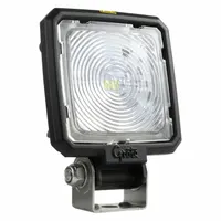 GROTE E90 1000lm Fresnel R23: Square, Flood, LED, Hardwired, Black, 3 5/8 in Overall Wd, ECE (MPN 64U21-3)