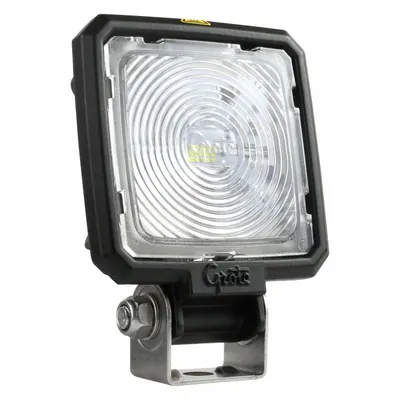 GROTE E90 1000lm Fresnel R23: Persegi, Banjir, LED, Kabel Tetap, Hitam, 3 5/8 in Lebar Keseluruhan - Vehicle Floodlights