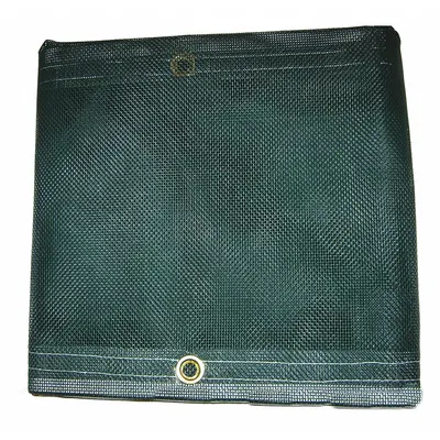 MAURITZON Tarp: 19.5 ft Lg, 11.67 ft Wd, Std Duty, 5 mil, Vinyl, Green, 10 oz/sq yd - Mesh Tarps