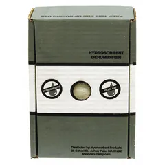 Desiccant moisture absorber designed for use with safes. It passively absorbs humidity through chemical adsorption to help control moisture levels inside enclosed safe environments, protecting contents from corrosion and mold.