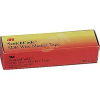 3M Wire Marker Tape Refill: I, Black on White, 576 Labels, Polyester Film, -40°F to 250°F, 50 PK (MPN SDR-I)