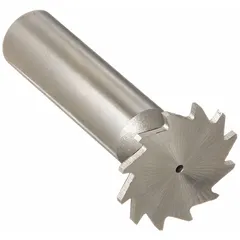 High-speed steel keyseat milling cutter with straight tooth geometry. Diameter 1", thickness 3/32", 12 teeth. Used for cutting keyways and keyseats in shafts and hubs in industrial maintenance and machinery repair.