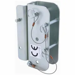 This aluminum mounting bracket is designed for use with the 3M 8513158 tripod. It provides a secure attachment point for a winch or self-retracting lifeline in confined space fall protection and rescue systems.