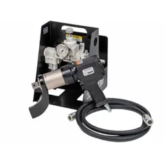 Pistol-grip air-powered torque wrench with 1 in square drive and through-hole design. Features 1/2 in NPT air inlet. Suitable for fastening and loosening bolts in industrial maintenance, assembly, and repair applications, particularly where long bolts or studs are present.